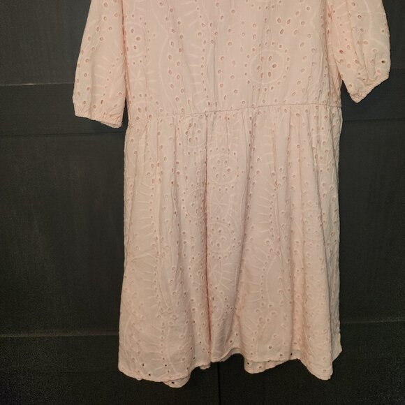 Women's eyelet dress pink - Picture 7 of 7